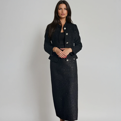 Black Chique Tweed Jas