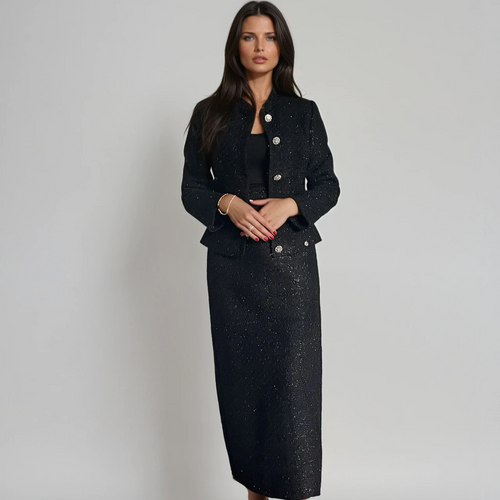 Black Chique Tweed Jas
